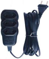 Extensão Cabo Paral Bip 2X075 3Mts Preto - Miral Extensão Cabo Paral Bip 2X075 3Mts Preto - Miral