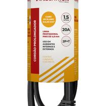 Extensão Cabo Prolongador Pp 3x2,50mm 1,5 Metros Preta 419