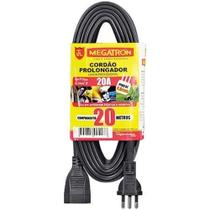 Extensão Cabo Prolongador Pp 3x2,50mm 20 Metros Preta 420 - Megatron