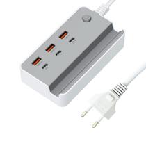 Extensão Carregador Turbo Celular Tomada 3 USB + 3 TIPO-C 35W Extensão Carregador Turbo Celular Tomada 3 USB + 3 TIPO-C 35W