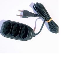 Extensao com 10m cabo PL 2x0,75mm 3 tomadas 3p padrão NBR - Rabicho plug Extensao com 10m cabo PL 2x0,75mm 3 tomadas 3p padrão NBR - Rabicho plug
