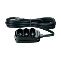 Extensão Com 3 Tomadas 2P+T Fiolux 5 Metros Tripolar Preta