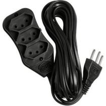 Extensão com 3 tomadas de 3 Pinos 3 Metros Bivolt 127v/220v