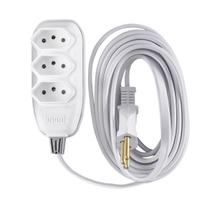 Extensão Compacta 2P+T Branca 10A - 250V Com 10 Metros (172001) - Ilumi