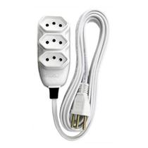 Extensão Compacta 2P+T Branca 10A - 250V Com 3 Metros (17991) - Ilumi