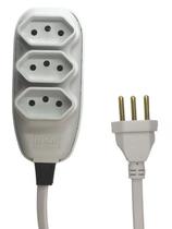 Extensão compacta cabo pp chv 3 vias -3m - 10a-250v - ilumi Extensão compacta cabo pp chv 3 vias -3m - 10a-250v - ilumi