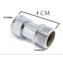 Extensão Conexão Curta 4,0 Cm 3/4m X 3/4 F Metal Cromado