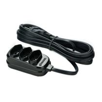 Extensao connect fiolux 3t 2p+t 3m preta Extensao connect fiolux 3t 2p+t 3m preta