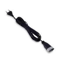 Extensão Cordão Prolongador Bipolar 10 Amperes 5 Metros Bivolt Preto Force Line Extensão Cordão Prolongador Bipolar 10 Amperes 5 Metros Bivolt Preto Force Line