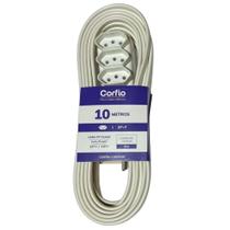Extensão Corfihome Corfio 2P+T 10A Branco 3 Tomadas 10m