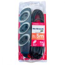 Extensao Daneva No Shock 3 Tomadas 45º Pp 2 Polos 0,75Mm Grafite - 5M - 1719 Extensao Daneva No Shock 3 Tomadas 45º Pp 2 Polos 0,75Mm Grafite - 5M - 1719