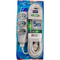 Extensao Daneva No Shock Pp 0,75Mm 2 Polos + Terra Cinza - 5M - 1539 Extensao Daneva No Shock Pp 0,75Mm 2 Polos + Terra Cinza - 5M - 1539