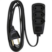 Extensao Daneva Paralelo 3Tom 2P+T 075X1,3M Preta 10A Dn1912