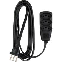 Extensao Daneva Pp 3Tom 2P+T 075X3M Preta 10A Dn1786 Extensao Daneva Pp 3Tom 2P+T 075X3M Preta 10A Dn1786