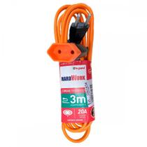 Extensao Daneva Pp Hard Work 2 Polos 20A. 2,5Mm Laranja - 3M