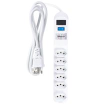 Extensão de 6 Tomadas com Indicador de Voltagem SL7816 Extensão de 6 Tomadas com Indicador de Voltagem SL7816