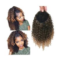 Extensão de Cabelo Afro Sintético - Rabo de Cavalo Curto e Encaracolado com Cordão