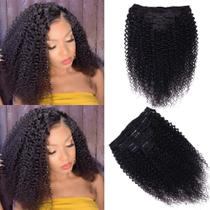 Extensão de cabelo Clip In Croocco Curly 3C 4A Kinky Curly 120g Extensão de cabelo Clip In Croocco Curly 3C 4A Kinky Curly 120g