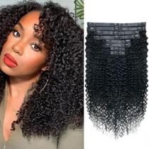 Extensão de cabelo Clip In croocco Seamless 3C 4A Kinky Curly 16 polegadas Extensão de cabelo Clip In croocco Seamless 3C 4A Kinky Curly 16 polegadas