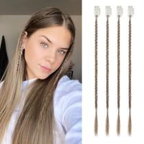 Extensão de cabelo Flufymooz Braid Synthetic Dark Blonde de 14 polegadas