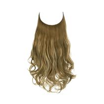 Extensão De Cabelo Natural Com Clipe, Onda Longa Sintética, Em Tons De Preto, Loiro E Rosa, Com Fio