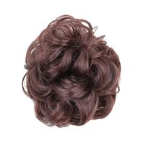 Extensão De Cabelo Sintético Curto Cacheado Ondulado Preto E Loiro Com Presilha Para Mulheres