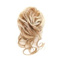 Extensão De Cabelo Sintético Curto E Cacheado Em Coque Bagunçado Com Clipe Para Mulheres