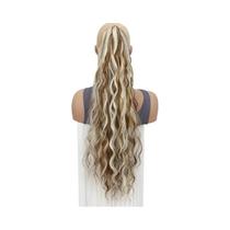 Extensão De Cabelo Sintético Em Rabo De Cavalo Longo E Ondulado De 26 Polegadas Com Clip Para