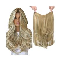 Extensão De Cabelo Sintético Liso Em Camadas De 22 Polegadas, Preto E Loiro, Aplique Invisível Para