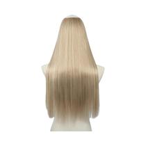 Extensão De Cabelo Sintético Longa E Lisa Em U Com Clipe, 16, 20, 24 Polegadas, Acessório De Cabelo