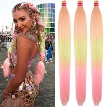 Extensão de cabelo trançada FAYETA Pre Stretch Mix Tinsel