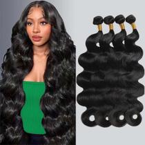 Extensão de cabelo VBOKYD Body Wave 16-22 em preto brasileiro