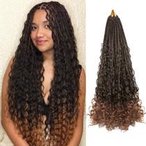Extensão de cabelo Vustbeauty Boho Box Braids Crochet 24 polegadas, 9 pacotes