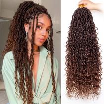 Extensão de cabelo ZRQ Ombre Goddess Locs Crochet 24 polegadas, 8 pacotes