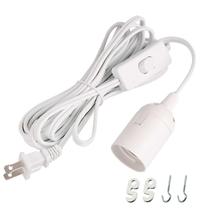 Extensão de cabo de lâmpada Simple Deluxe, soquete E26 de 20 pés, branco Extensão de cabo de lâmpada Simple Deluxe, soquete E26 de 20 pés, branco
