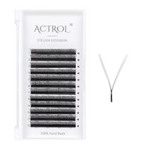 Extensão de cílios ACTROL YY Black D Curl 0,07 mm 10 mm Cílios Extensão de cílios ACTROL YY Black D Curl 0,07 mm 10 mm Cílios