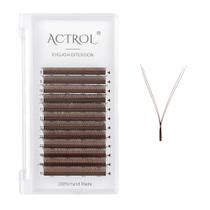 Extensão de cílios ACTROL YY Brown C Curl 0,07 mm 8-15 mm Extensão de cílios ACTROL YY Brown C Curl 0,07 mm 8-15 mm