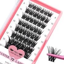 Extensão de cílios Cluster Lashes PRO LASHBEAUTY 72 unidades C-8-16mix