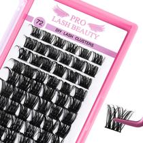 Extensão de Cílios Cluster PRO LASHBEAUTY - 72 Unidades de 10mm