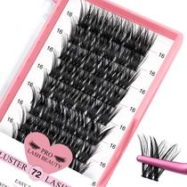 Extensão de Cílios Cluster PRO LASHBEAUTY D-16mm - 72 Unidades