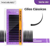 Extensão De Cílios Individual Clássica Preto Fosco Leve 5ª Geração Nature Soft NAGARAKU Série Air