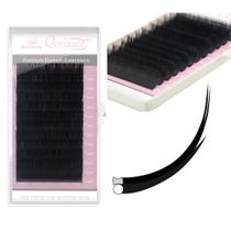 Extensão de cílios Qeelasee Matte Mink Flat 0,25 D Curl 13 mm