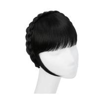 Extensão De Franja Sintética Feminina, Extensão Longa Lateral Natural Preta Marrom Loira Cabelo