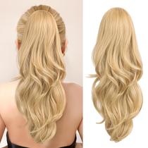 Extensão de rabo de cavalo CHRSHN Blonde 50cm para mulheres sintética Extensão de rabo de cavalo CHRSHN Blonde 50cm para mulheres sintética