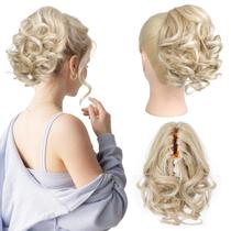 Extensão de rabo de cavalo curta REECHO de 9", clássica, solta, encaracolada e ondulada, extensões de cabelo com rabos de pônei, perucas HP001 para mulheres loira natural com mechas