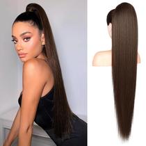 Extensão de rabo de cavalo Flufymooz, cabelo sintético de 91 cm de comprimento para mulheres Extensão de rabo de cavalo Flufymooz, cabelo sintético de 91 cm de comprimento para mulheres