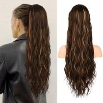 Extensão de rabo de cavalo Flufymooz, cabelo sintético encaracolado de 66 cm de comprimento Extensão de rabo de cavalo Flufymooz, cabelo sintético encaracolado de 66 cm de comprimento