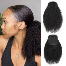 Extensão de rabo de cavalo Humistabiu Afro Kinky Curly Human Hair