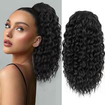 Extensão de rabo de cavalo HYJ Drawstring Curly de 18 polegadas para mulheres negras