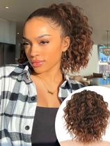 Extensão de rabo de cavalo Isaic Curly Ombre Deep Orange 20cm Extensão de rabo de cavalo Isaic Curly Ombre Deep Orange 20cm